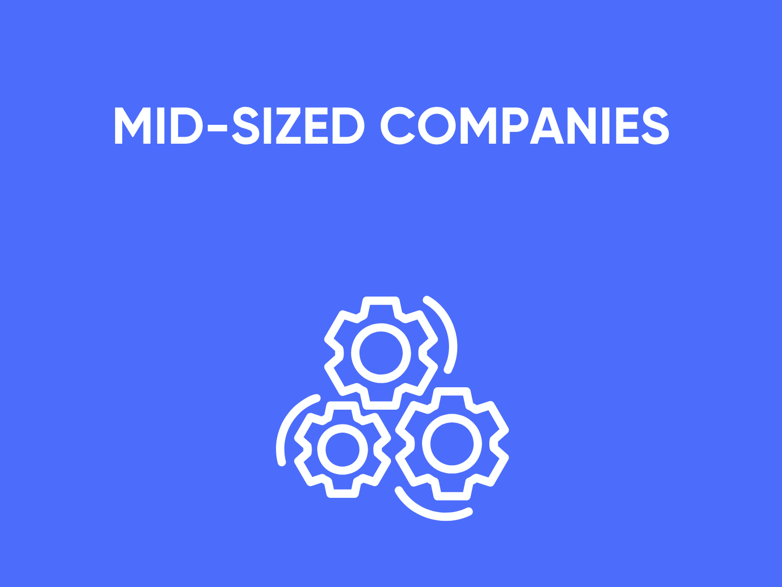 mid-sized companies on blue screen