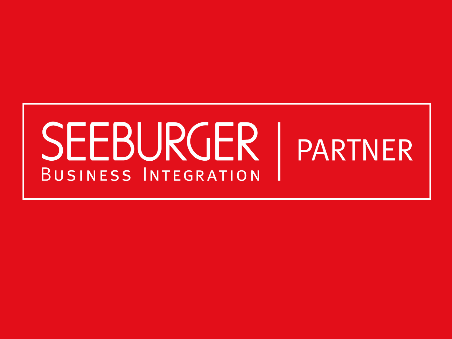 Rotes Logo von der Firma Seeburger